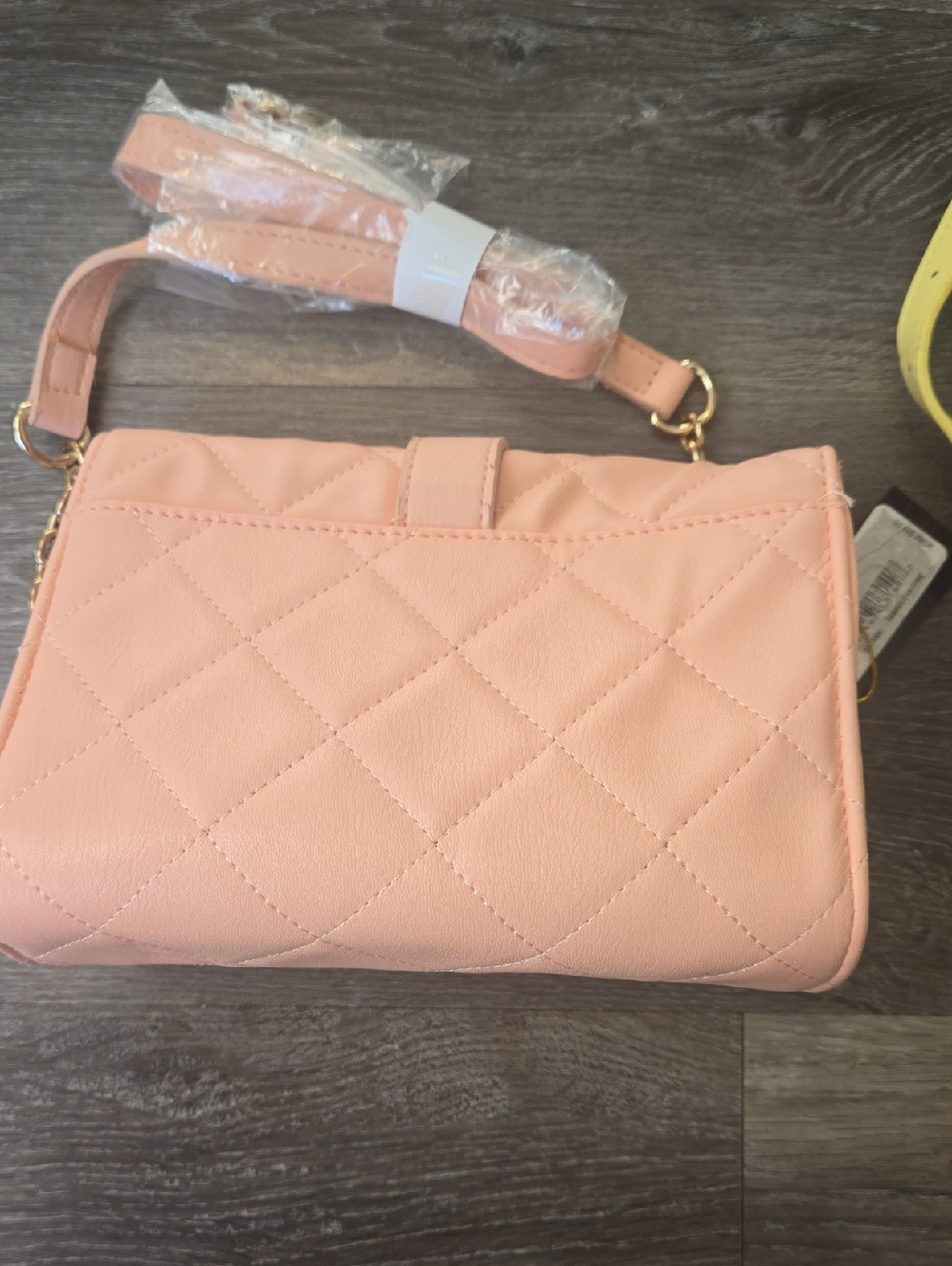 Bebe Quilted Crossbody Bag - Pink and Yellow Brand NEW 59 FOR BOTH - Picture 5 of 6